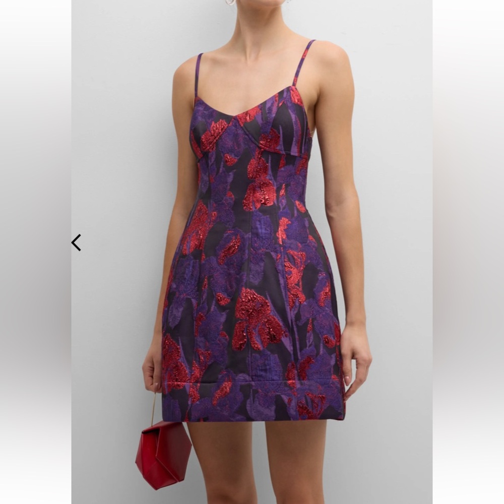🎁NWT Liv Foster Floral Jacquard Fit and Flare Mini Dress 14